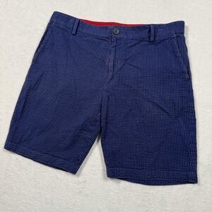 Robert‎ Graham Shorts Mens 34 Blue Seersucker Classic Fit Summer Casual Cotton